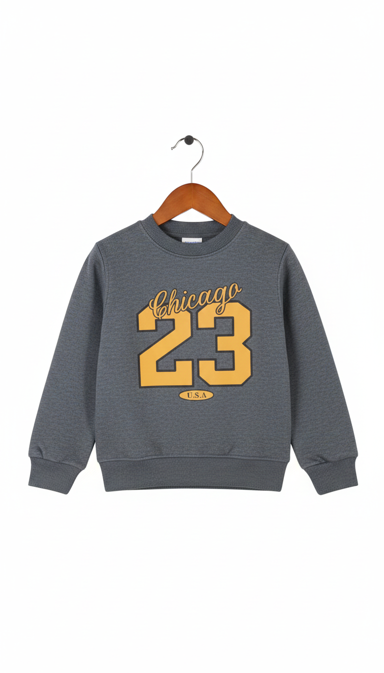 Kids Unisex Chicago 23” graphic printed Sweatshirt – Everyday Comfort & Sporty Look