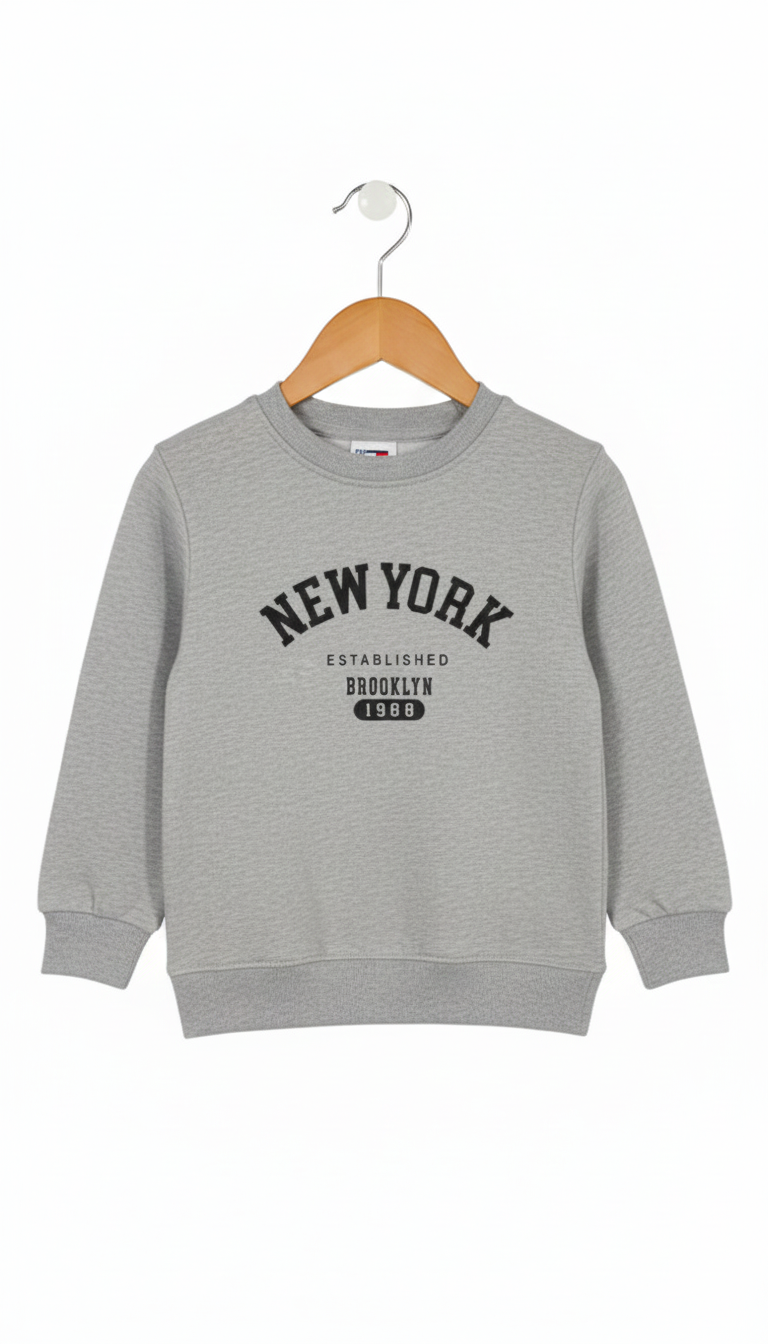 Kids High Density “New York ” Printed Sweatshirt – Casual & Cozy