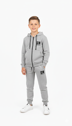 Kids Fleece Tracksuit - Winter Warm Hoodie & Trouser with Boss Style Logo
