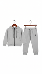 Fleece Kids Tracksuit - Winter Warm Hoodie & Trouser Set POLO HIGH DENSITY LOGO