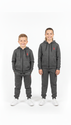 Fleece Kids Tracksuit - Winter Warm Hoodie & Trouser Set POLO HIGH DENSITY LOGO