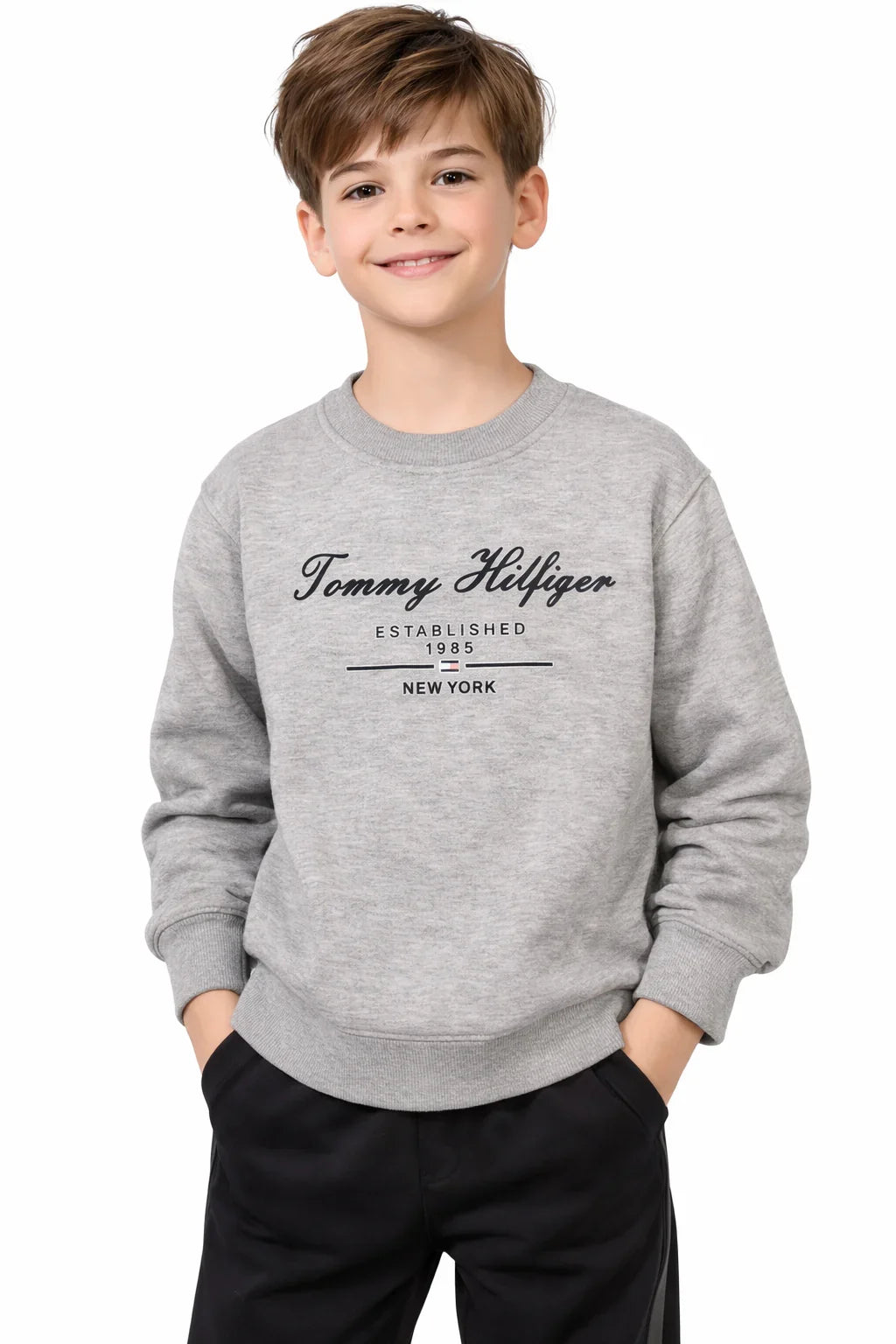 Kids Sweatshirt Printed with High Density “TOMMY HILFIGER  – New York”  – Classic & Comfortable