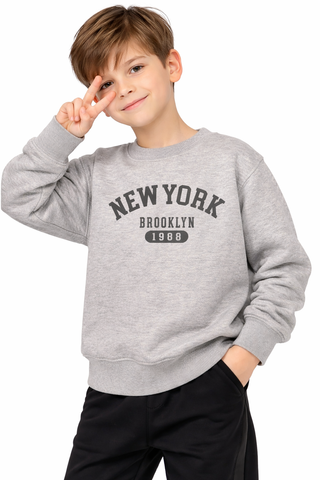 Kids High Density “New York ” Printed Sweatshirt – Casual & Cozy