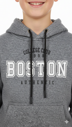 Kids' "Boston Authentic"  High Density Printed Varsity Hoodie & Jogger Set