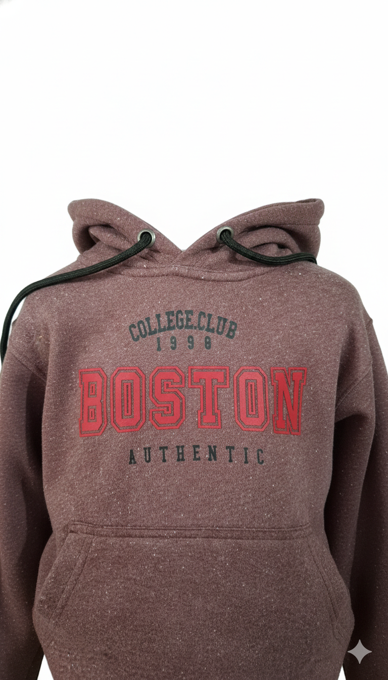 Kids' "Boston Authentic"  High Density Printed Varsity Hoodie & Jogger Set