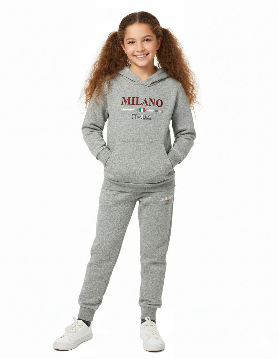 Ultra Comfort High Density Logo Unisex Fleece Kids Track Pair