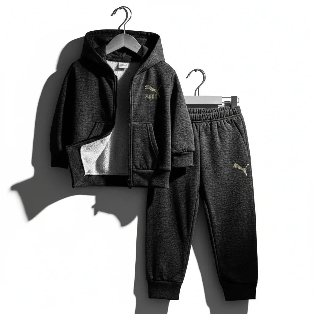 Fleece Kids Unisex Tracksuit - Winter Warm PUMA Logo