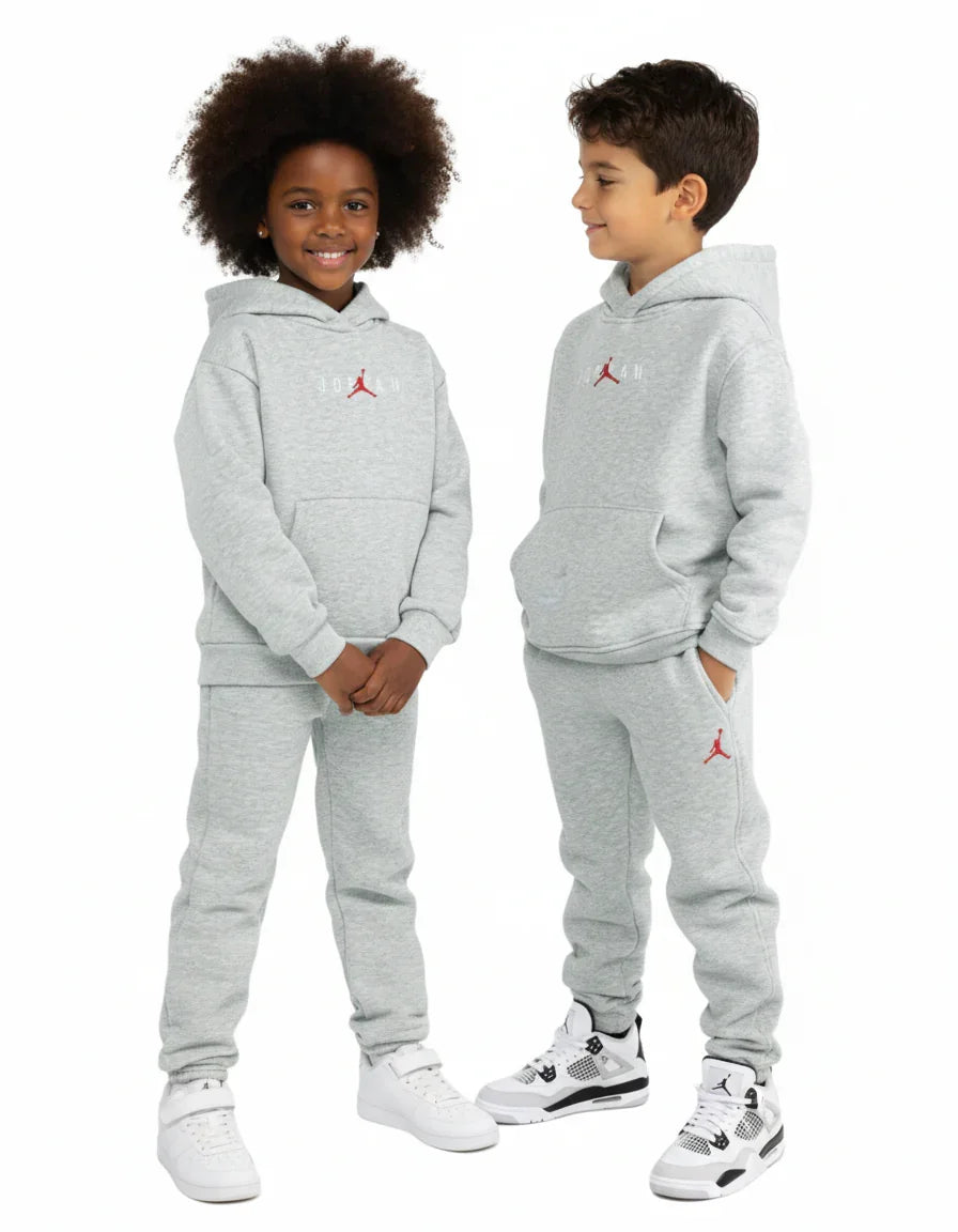 High Density JORDEN  Logo Classic Soft Unisex Fleece Track Pair For Kids(3-10 Years)