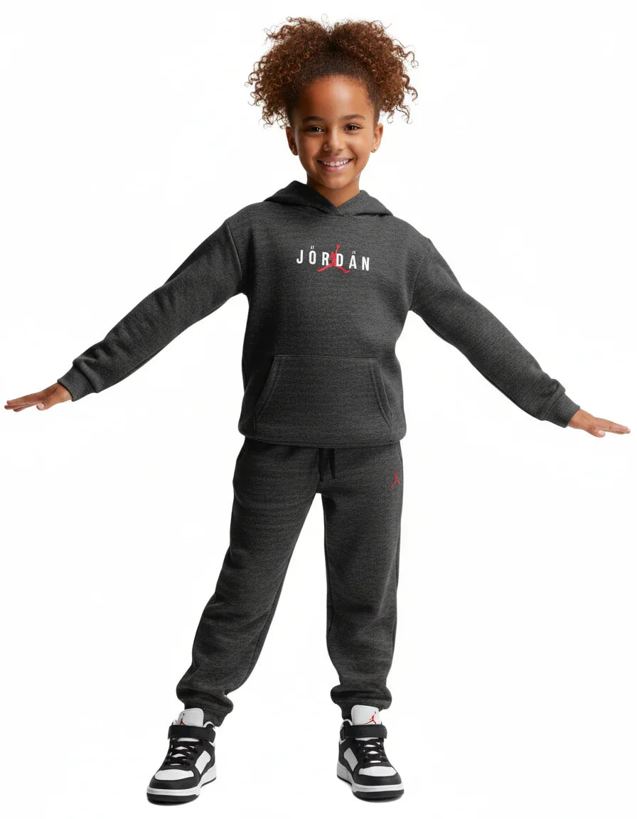 High Density JORDEN  Logo Classic Soft Unisex Fleece Track Pair For Kids(3-10 Years)