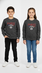 Kids Unisex “Paris High Density”Printed Sweatshirt – Smart & Comfortable