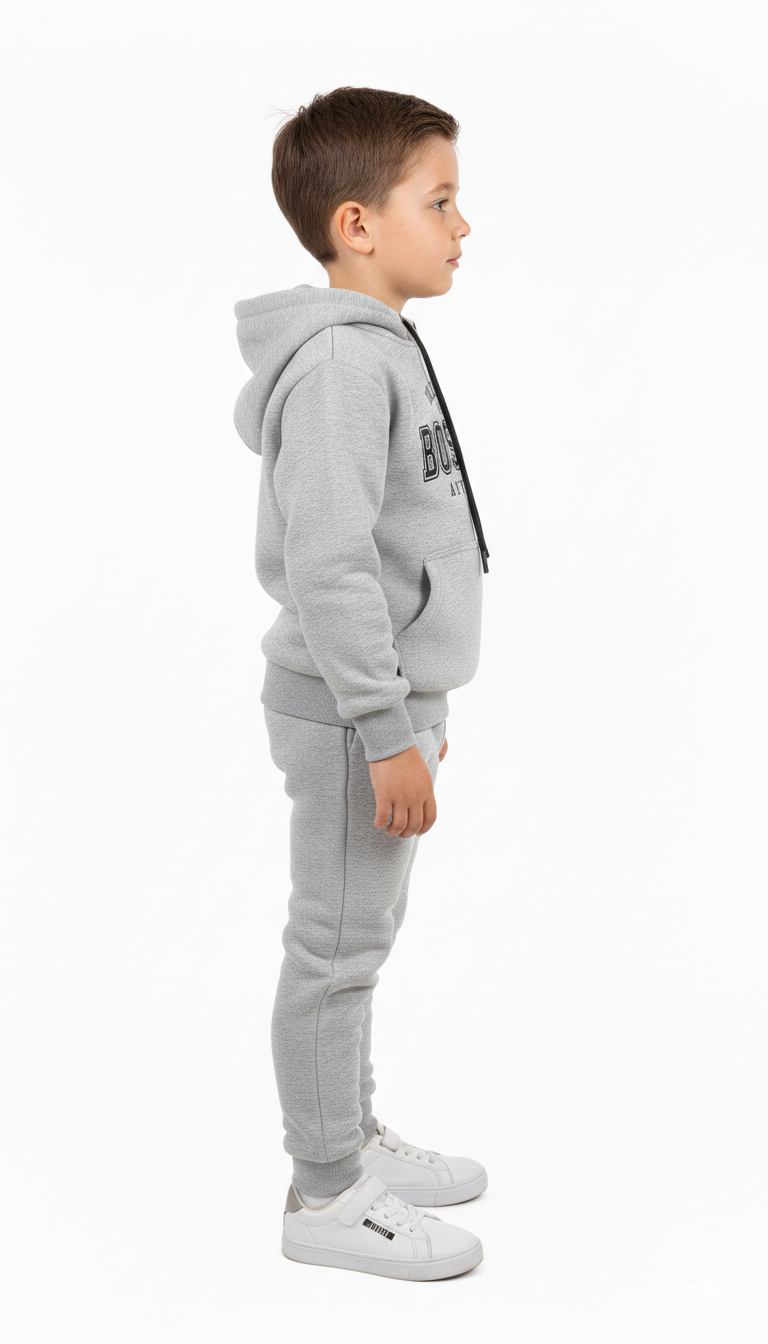 Kids' "Boston Authentic"  High Density Printed Varsity Hoodie & Jogger Set