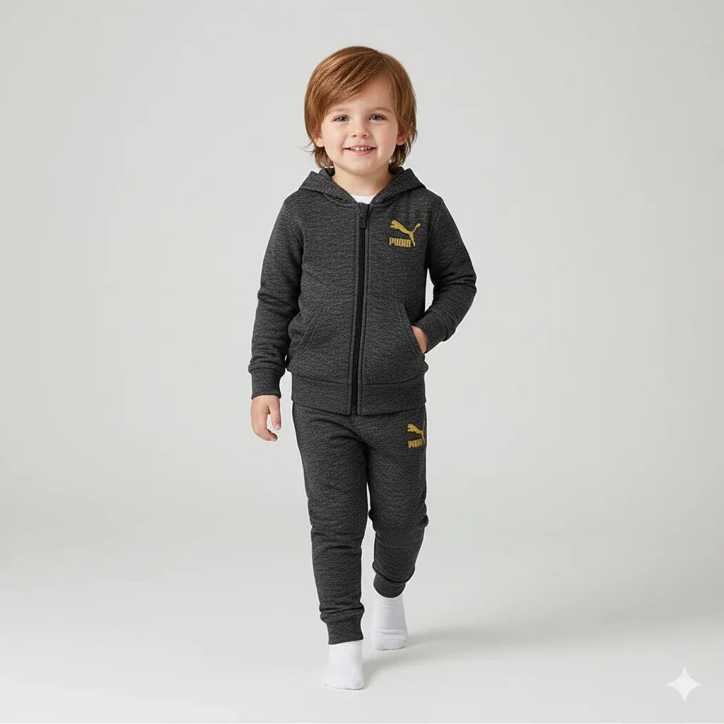 Fleece Kids Unisex Tracksuit - Winter Warm PUMA Logo