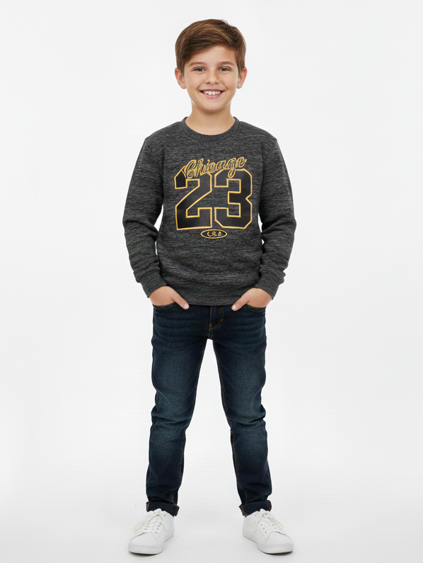 Kids Unisex Chicago 23” graphic printed Sweatshirt – Everyday Comfort & Sporty Look