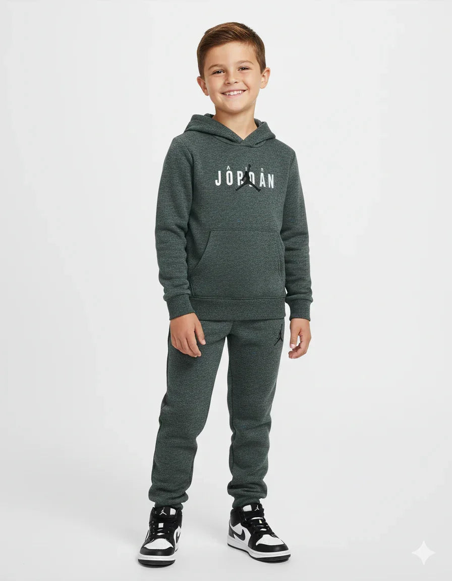 High Density JORDEN  Logo Classic Soft Unisex Fleece Track Pair For Kids(3-10 Years)