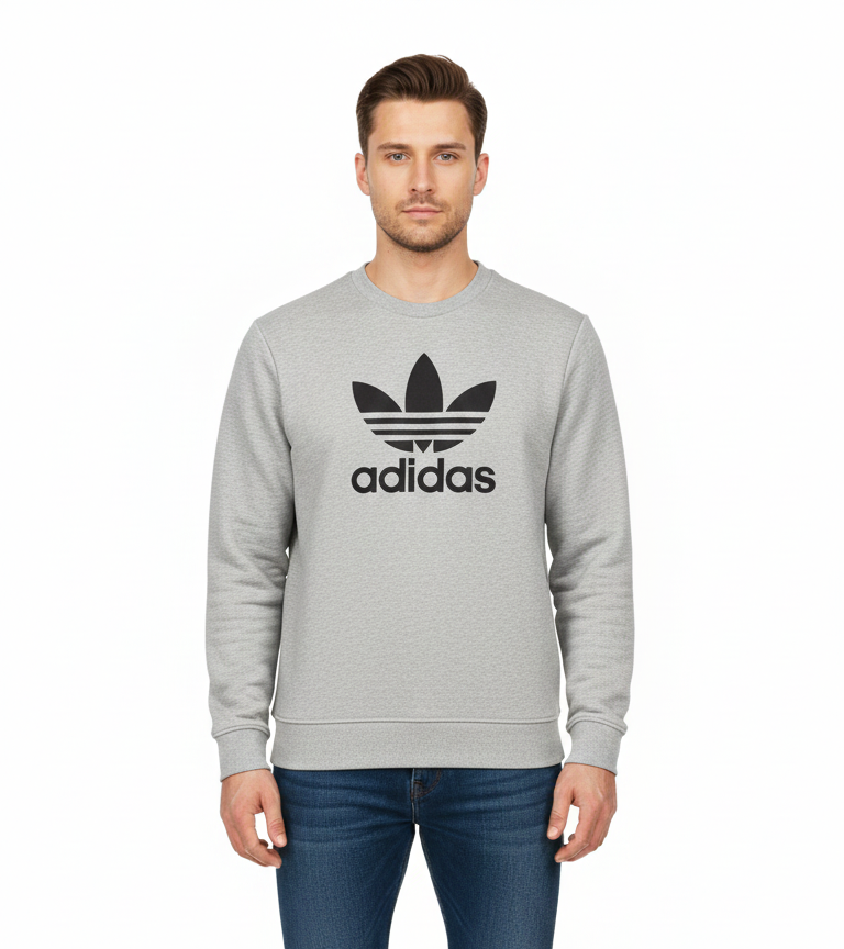 Men's Sweatshirt with Adidas High Density Logo on front