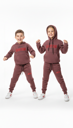 Kids' "Boston Authentic"  High Density Printed Varsity Hoodie & Jogger Set