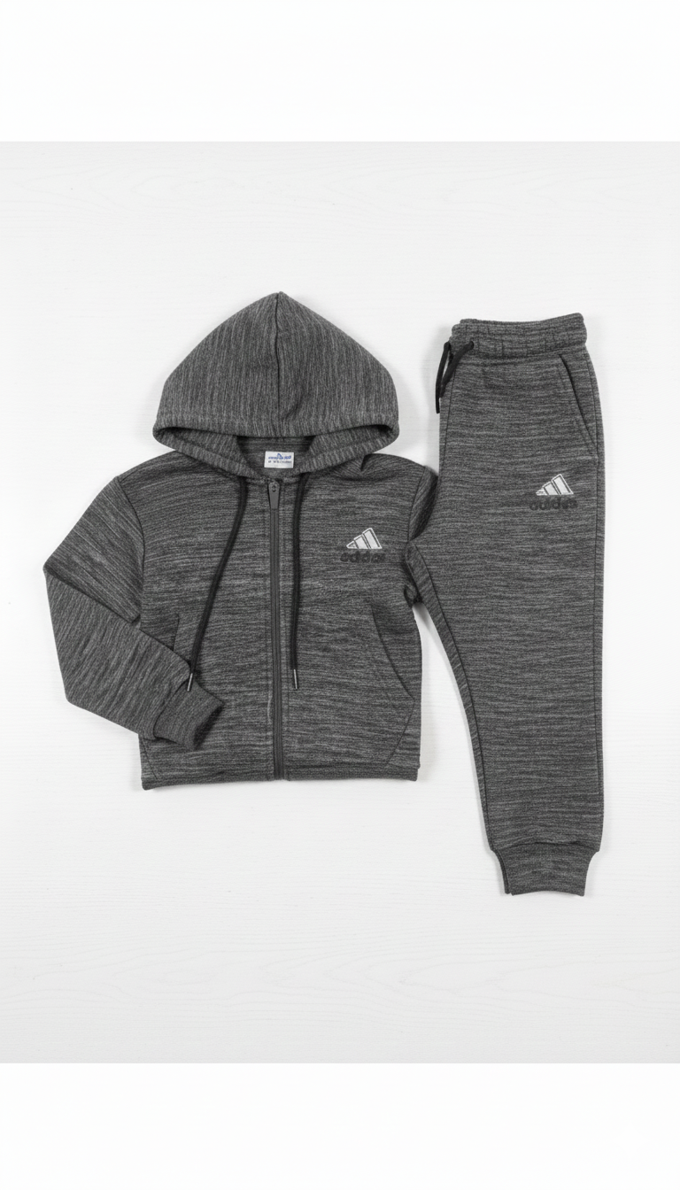 Kids Fleece Tracksuit - Winter Warm Hoodie & Trouser Set Unisex ADIDAS LOGO