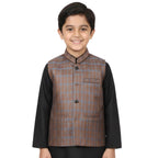 Boys Black Kurta Shalwar with Premium Fancy Waistcoat – Festive Edition AGE 2 TO 10 YEAR
