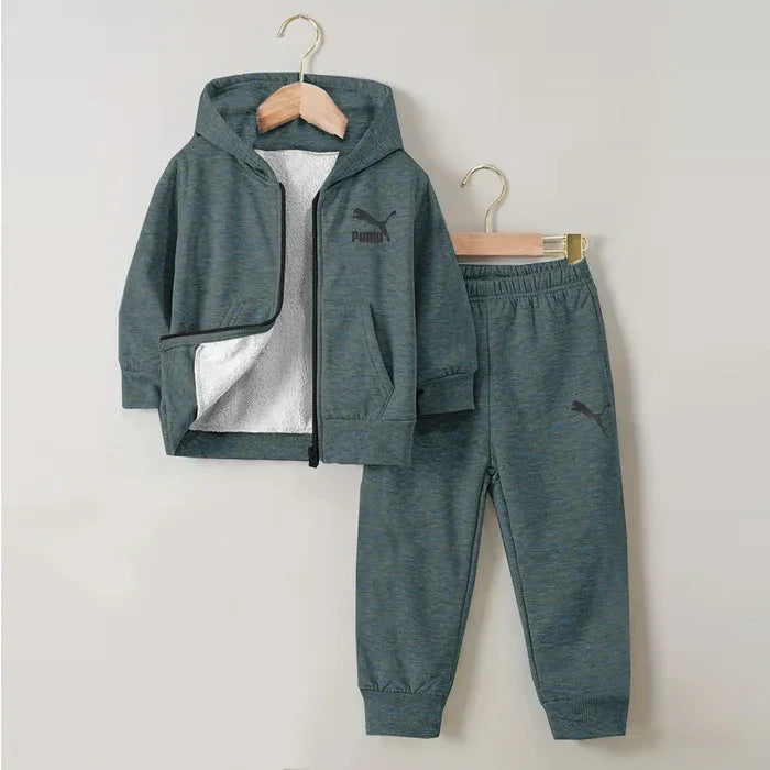 Fleece Kids Unisex Tracksuit - Winter Warm PUMA Logo