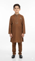 Kids Eastern Wear: Boys Embroidered Kurta Trouser Set – Festive Collection (Age 5-13 Years)