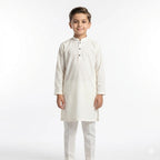 Boys Cream Off-White Eastern suit for wedding.