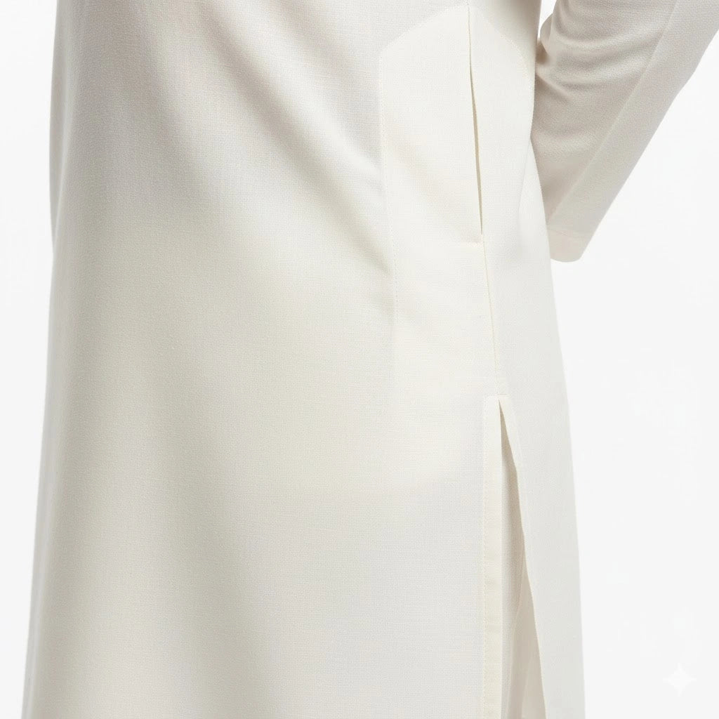 Boys Cream Off-White Eastern suit for wedding.