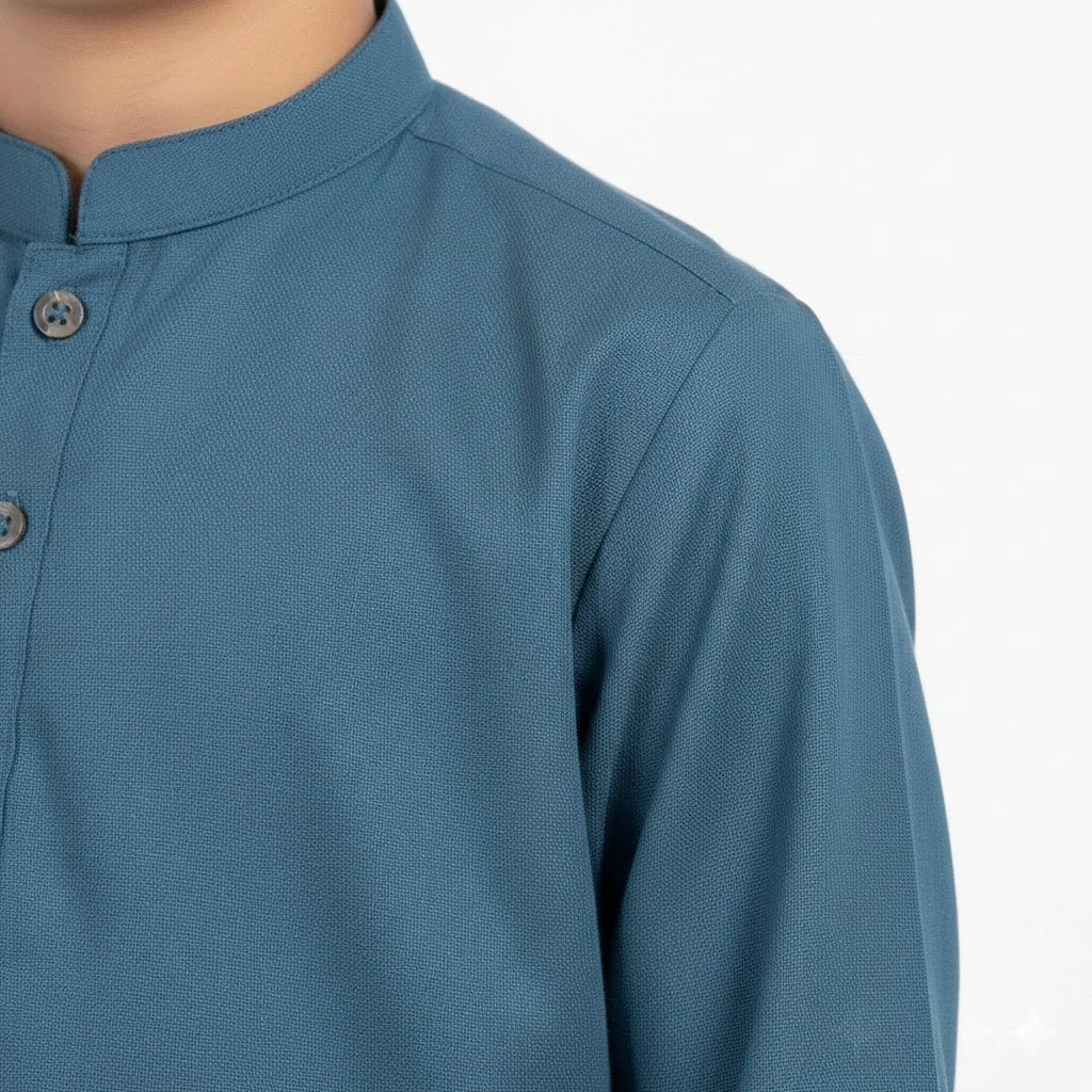 Teal Blue Kids Kurta Shalwar traditional dress