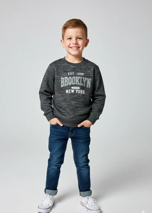 Kids “Brooklyn – New York” inspired printed graphic,  High Density  Printed Sweatshirt – Warm & Everyday Style