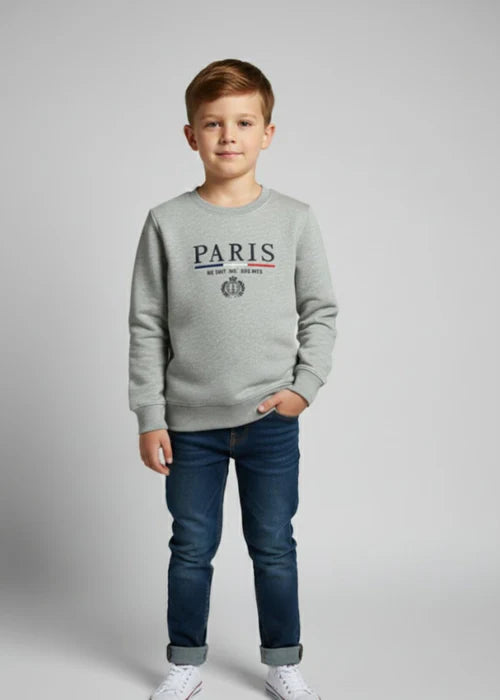 Kids Unisex “Paris High Density”Printed Sweatshirt – Smart & Comfortable