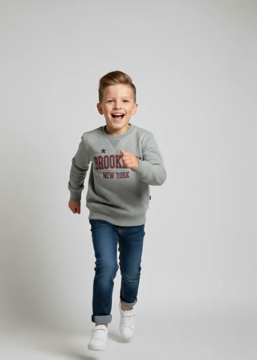 Kids “Brooklyn – New York” inspired printed graphic,  High Density  Printed Sweatshirt – Warm & Everyday Style